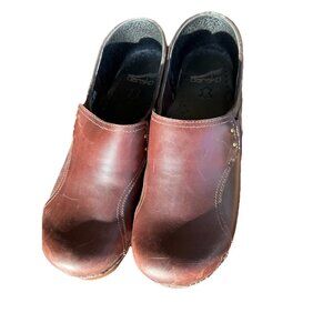 Dansko Comfort Clogs Slip On Leather Brown US 10.5-11 EU 41 Workwear Nurse